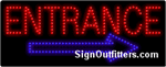 Entrance with Right Arrow LED Sign - Regular Design