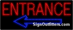 Entrance with Left Arrow LED Sign - Regular Design