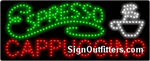 Espresso Cappuccino with Mug Graphic LED Sign - Regular Design