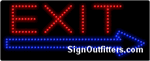 Exit with Right Arrow LED Sign - Regular Design