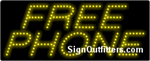 Free Phone in Yellow LED Sign - Regular Design