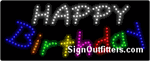  Happy Birthday LED Sign - Regular Design