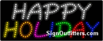 Happy Holiday LED Sign - Regular Design
