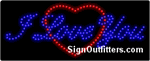 I Love You LED Sign - Regular Design
