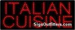 Italian Cuisine LED Sign - Regular Design