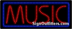 Music (Blue Boarder) LED Sign - Regular Design