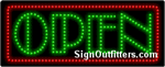 Open LED Sign with (Green Letters) - Regular Design
