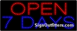 Open 7 Days LED Sign - Regular Design