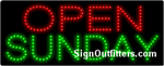 Open Sunday LED Sign - Regular Design