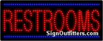 Restrooms LED Sign - Regular Design
