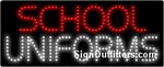 School Uniforms LED Sign - Regular Design