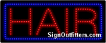 Hair with Blue Border LED Sign - Regular Design
