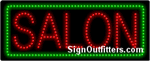  Salon with Green Border LED Sign - Regular Design