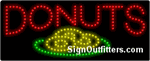 Donuts with Donut Graphic LED Sign - Regular Design