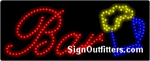Bar with Mug Graphic LED Sign - Regular Design