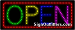 Open LED Sign with (Red Border) - Regular Design