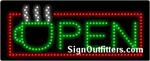 Open with Mug Graphic LED Sign - Regular Design
