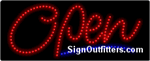 Open with Straight Line LED Sign - Regular Design