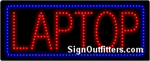 Laptop (Blue Boarder) LED Sign - Regular Design