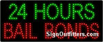 24 Hours Bail Bonds LED Sign - Regular Design