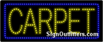 Carpet with Blue Border LED Sign - Regular Design
