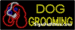 Dog Grooming LED Sign - Regular Design