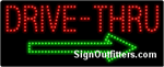 Drive-Thru with Green Arrow LED Sign - Regular Design