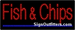 Fish & Chips LED Sign - Regular Design