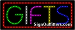 Gifts with Red Border LED Sign - Regular Design