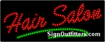 Hair Salon in Italic Font LED Sign - Regular Design