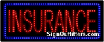 Insurance (Blue Border) LED Sign - Regular Design