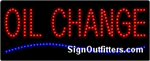 Oil Change LED Sign - Regular Design