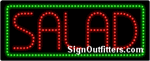 Salad with Green Border LED Sign - Regular Design