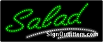 Salad with White Underline LED Sign - Regular Design