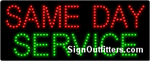Same Day Service LED Sign - Regular Design