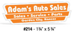 Reflective Stock Shape Auto Decal #214