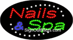 Nails & Spa LED Sign - Flashing Design