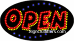Open with Block Font and Multi-Colors LED Sign - Flashing Design