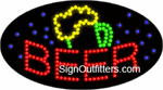 Beer with Mug Graphic LED Sign - Flashing Design