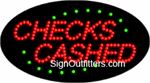 Checks Cashed LED Sign - Flashing Design