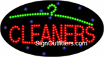 Cleaners with Hanger Graphic LED Sign - Flashing Design