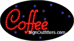 Coffee with Cup Graphic LED Sign - Flashing Design
