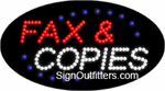 Fax & Copies LED Sign - Flashing Design