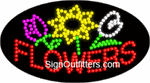 Flowers with Flower Graphic LED Sign - Flashing Design