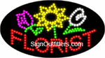 Florist with Flower Graphic LED Sign - Flashing Design