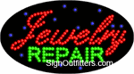 Jewelry Repair with Script Font LED Sign - Flashing Design