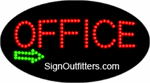 Office with Arrow Graphic LED Sign - Flashing Design