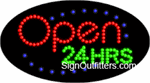 Open 24 Hrs LED Sign - Flashing Design