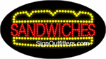 Sandwiches with Bread Graphic LED Sign - Flashing Design