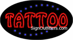 Tattoo in Bubble Font LED Sign - Flashing Design